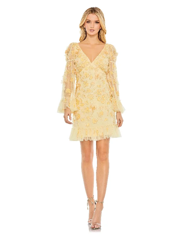 Wedding dresses with a lace - trimmed veil attachment Mac Duggal 9205 Long Sleeve Short Cocktail Dress Wedding dresses with a lace - trimmed veil attachment Mac Duggal 9205 Long Sleeve Short Cocktail Dress