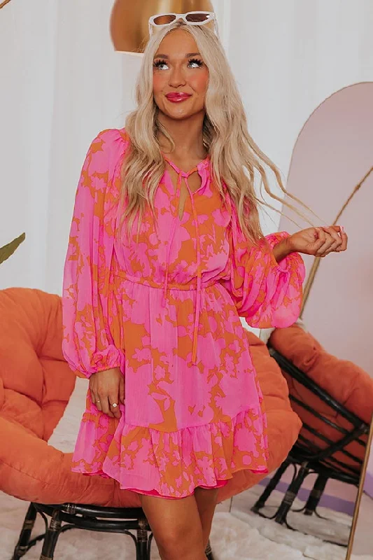 Mini dresses with V - necklines for a flattering shape Luxury Excursions Dress in Hot Pink Mini dresses with V - necklines for a flattering shape Luxury Excursions Dress in Hot Pink