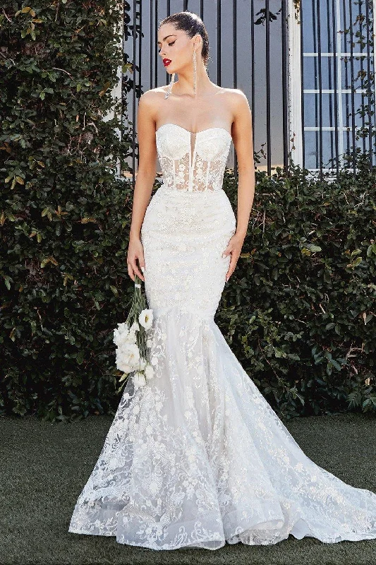 Square - neck wedding dresses with a demure look Cinderella Divine CB066W Long Mermaid Bridal Dress Square - neck wedding dresses with a demure look Cinderella Divine CB066W Long Mermaid Bridal Dress