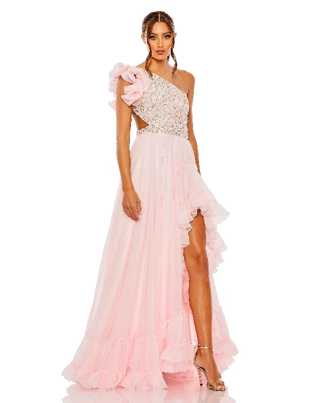 Trumpet - style wedding dresses with a train Mac Duggal 68480 Long Formal One Shoulder Prom Dress Trumpet - style wedding dresses with a train Mac Duggal 68480 Long Formal One Shoulder Prom Dress