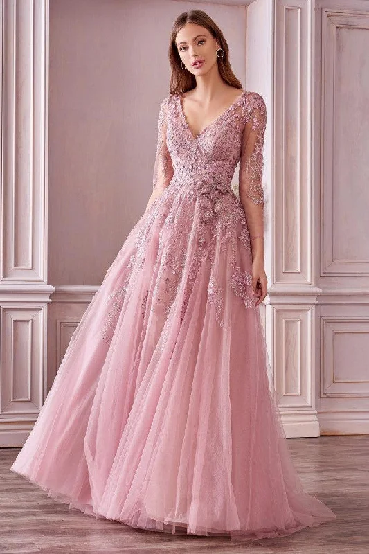 Wedding dresses with a ruched bodice for a textured look Andrea & Leo A0988 Long Sleeve A Line Gown Wedding dresses with a ruched bodice for a textured look Andrea & Leo A0988 Long Sleeve A Line Gown