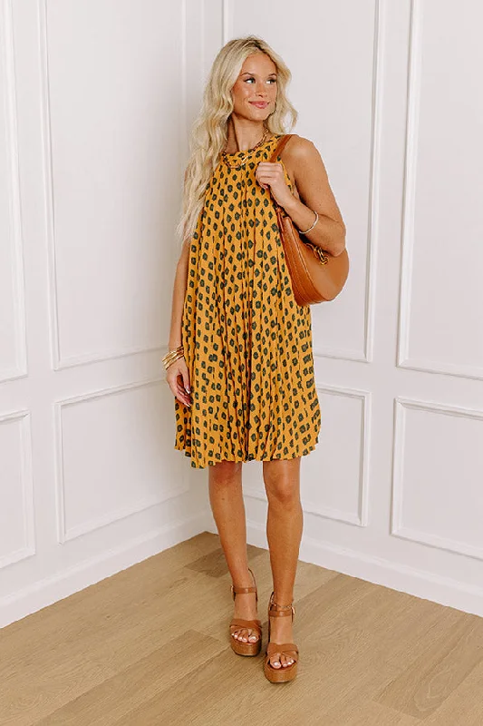 Mini dresses with cut - out details for a trendy look Amazing Style Pleated Dress