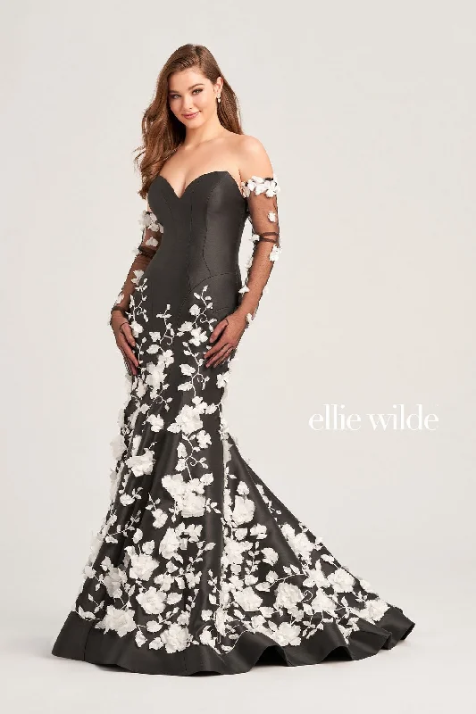 Maternity dress for a baby's first swim Ellie Wilde EW35036 Mermaid Applique Prom Long Dress Maternity dress for a baby's first swim Ellie Wilde EW35036 Mermaid Applique Prom Long Dress