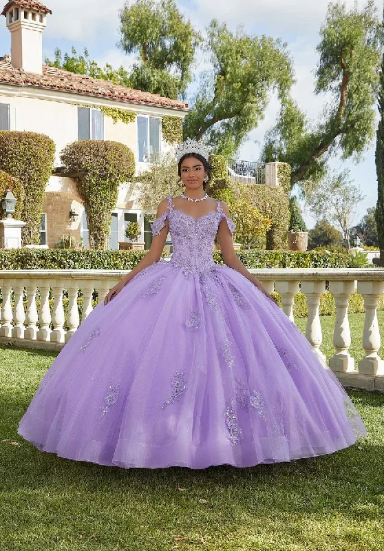 Mini dresses with high - low hems for a modern twist Vizcaya by Morilee Chantilly Lace Quince Dress 89422 Mini dresses with high - low hems for a modern twist Vizcaya by Morilee Chantilly Lace Quince Dress 89422