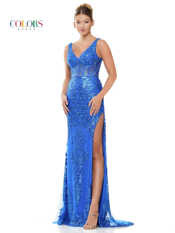Long - train wedding dresses with a sweep train option Colors 2990 Long Sleeveless Glitter Prom Dress Long - train wedding dresses with a sweep train option Colors 2990 Long Sleeveless Glitter Prom Dress