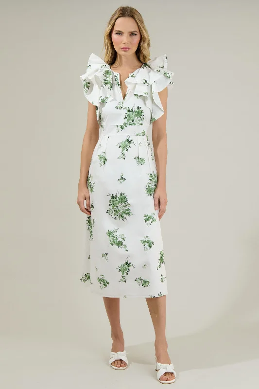 Midi dresses with abstract art prints for an artistic statement Ria Floral Santana Tie Back Midi Dress Midi dresses with abstract art prints for an artistic statement Ria Floral Santana Tie Back Midi Dress