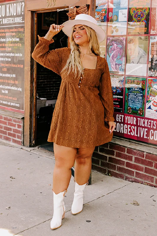Mini dresses with bow accents for a sweet look Afternoon Date Mini Dress Curves