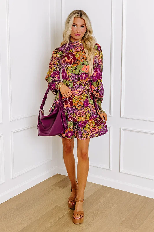 Strapless mini dresses for a beach vacation Brunch Plans Floral Dress