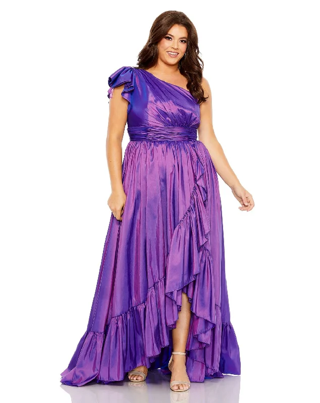 Maternity dress with side ruching to accommodate bump Mac Duggal 68149 Plus Size Long Ruffle A Line Prom Gown Maternity dress with side ruching to accommodate bump Mac Duggal 68149 Plus Size Long Ruffle A Line Prom Gown