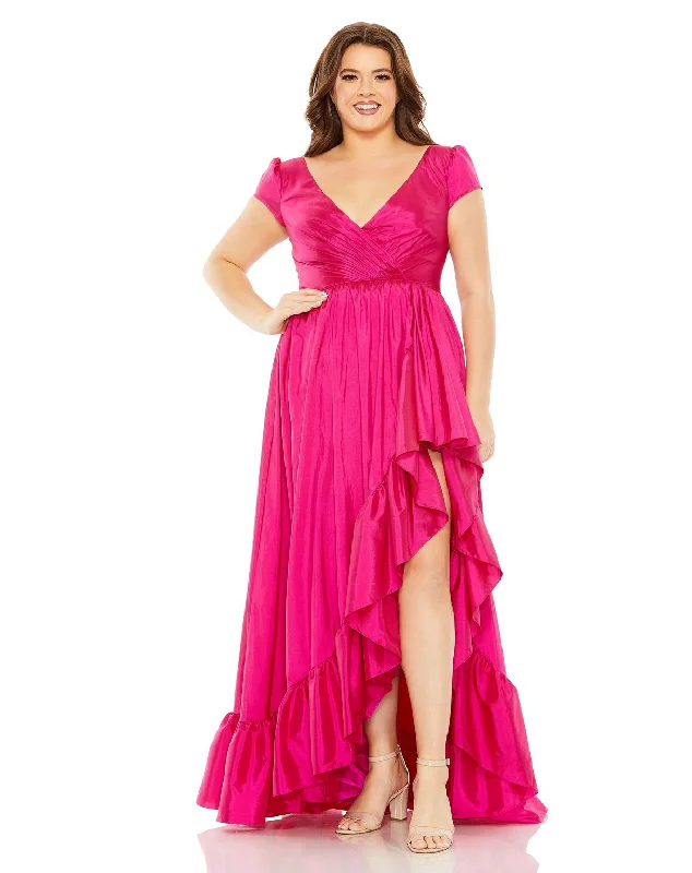 Maternity dress for a family photoshoot Mac Duggal 68525 Ruffle High Low Plus Size Dress Maternity dress for a family photoshoot Mac Duggal 68525 Ruffle High Low Plus Size Dress