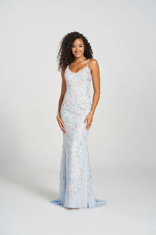 Maternity dress for a winter wonderland event Colette CL12206 Long Formal Beaded Applique Prom Dress Maternity dress for a winter wonderland event Colette CL12206 Long Formal Beaded Applique Prom Dress