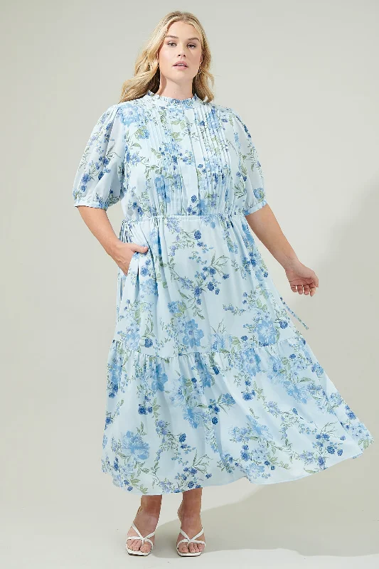 Midi dresses with animal prints for a bold and confident appearance Dusty Floss Floral Pleated Midi Dress Curve Midi dresses with animal prints for a bold and confident appearance Dusty Floss Floral Pleated Midi Dress Curve