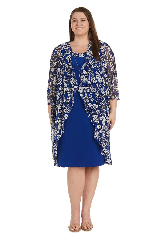 Maternity dress for a family photoshoot R&M Richards 1147W Short Plus Size Print Jacket Dress Maternity dress for a family photoshoot R&M Richards 1147W Short Plus Size Print Jacket Dress