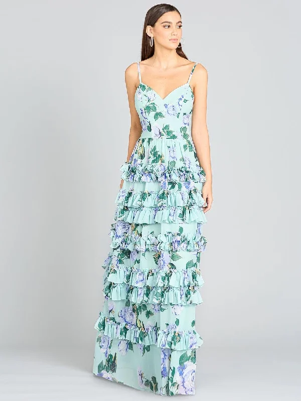Ballroom - ready wedding dresses with a large skirt Lara Dresses 29242 Long Spaghetti Strap Formal Dress Ballroom - ready wedding dresses with a large skirt Lara Dresses 29242 Long Spaghetti Strap Formal Dress