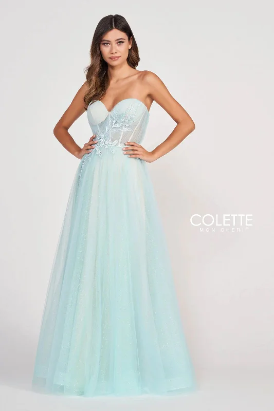 Maternity dress for a winter wonderland event Colette CL2001 Formal Applique Prom Long Dress Maternity dress for a winter wonderland event Colette CL2001 Formal Applique Prom Long Dress
