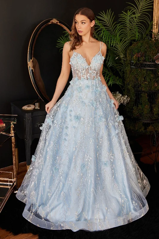 Long - sleeved lace wedding dresses for a modest style Cinderella Divine CB105 Spaghetti Strap Ball Gown Long - sleeved lace wedding dresses for a modest style Cinderella Divine CB105 Spaghetti Strap Ball Gown