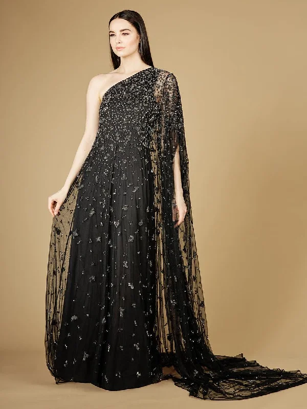 Sleeveless wedding dresses with a beaded belt Lara Dresses 29172 Cape Sleeve Long Evening Gown Sleeveless wedding dresses with a beaded belt Lara Dresses 29172 Cape Sleeve Long Evening Gown
