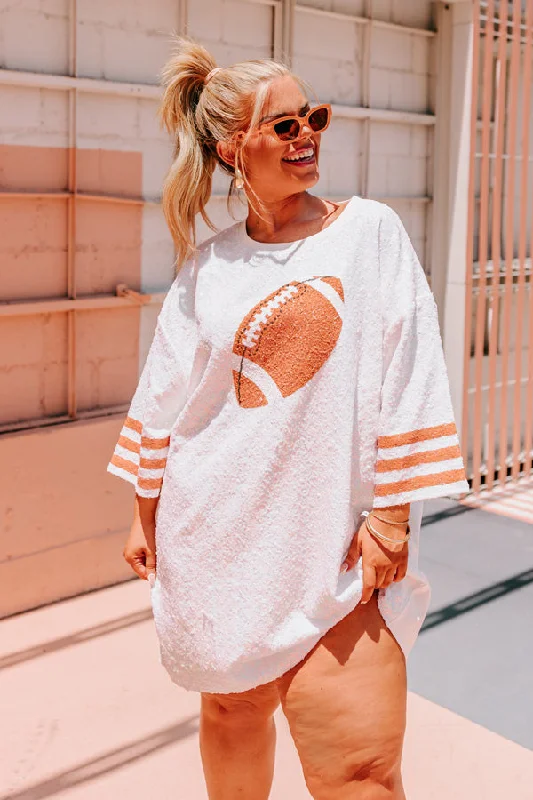 Mini dresses with belted waists for a defined silhouette Life Of The Tailgate Sequin T-Shirt Dress Curves Mini dresses with belted waists for a defined silhouette Life Of The Tailgate Sequin T-Shirt Dress Curves