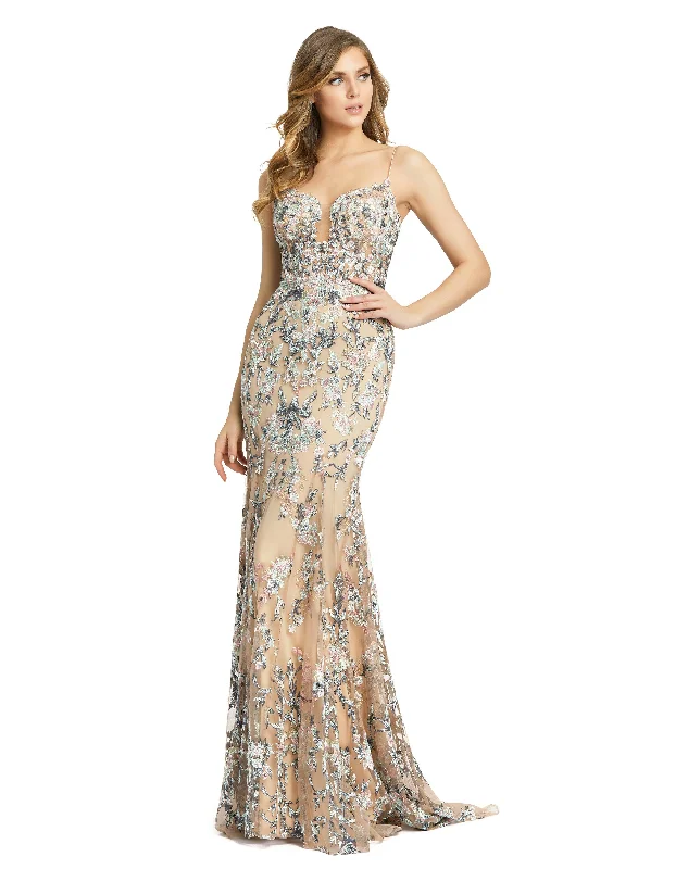 Embroidered wedding dresses with metallic threads Mac Duggal 79313 Prom Long Spaghetti Strap Formal Dress Embroidered wedding dresses with metallic threads Mac Duggal 79313 Prom Long Spaghetti Strap Formal Dress