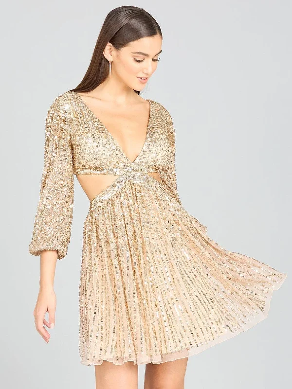 Long - train wedding dresses with a sweep train option Lara Dresses 29288 Long Sleeve Cut Out Cocktail Dress Long - train wedding dresses with a sweep train option Lara Dresses 29288 Long Sleeve Cut Out Cocktail Dress
