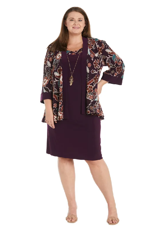 Maternity dress for a baby's first visit to the botanic garden R&M Richards 1389W Short Plus Size Printed Jacket Dress Maternity dress for a baby's first visit to the botanic garden R&M Richards 1389W Short Plus Size Printed Jacket Dress