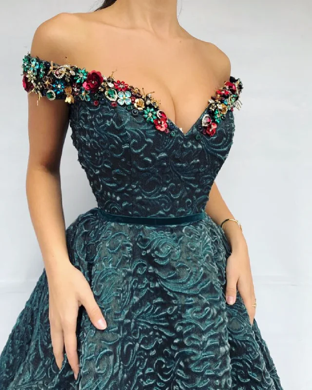Mini dresses with pleated skirts for a classic look Embellished Madalay Gown