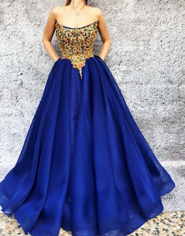 Polyester mini dresses for easy care Gold Zaffre Gown