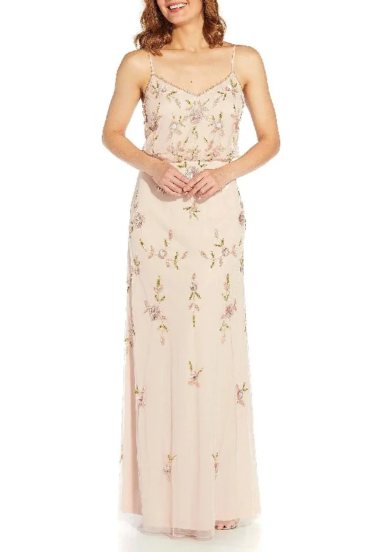 Illusion - neck wedding dresses with delicate lace Adrianna Papell AP1E209840 Sweetheart Sleeveless Long Formal Dress Illusion - neck wedding dresses with delicate lace Adrianna Papell AP1E209840 Sweetheart Sleeveless Long Formal Dress