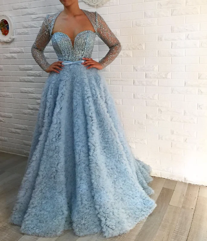 Mini dresses with V - necklines for a flattering shape Blue Horizons Gown