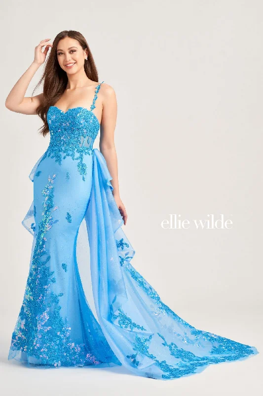 Maternity dress for a baby's first visit to the pool Ellie Wilde EW35207 Long Formal Glitter Overskirt Prom Gown Maternity dress for a baby's first visit to the pool Ellie Wilde EW35207 Long Formal Glitter Overskirt Prom Gown