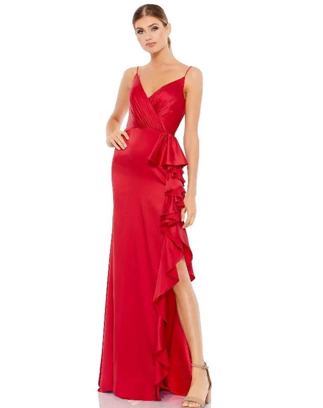 Wedding dresses with a corseted bodice for a cinched waist Mac Duggal Prom Long Satin Ruffled Dress Sale Wedding dresses with a corseted bodice for a cinched waist Mac Duggal Prom Long Satin Ruffled Dress Sale