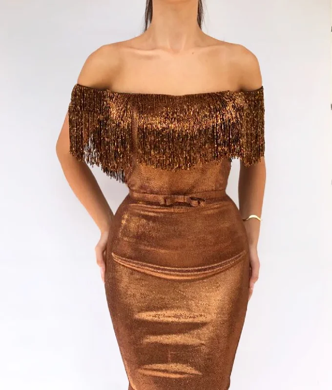 Mini dresses with tassel accents for a fun touch Terracotta Tuscan Gown