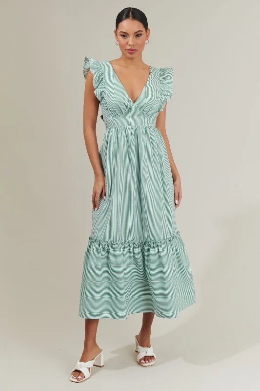 Midi dresses with halter necks for a stylish and comfortable option Quiana Striped Avila Poplin Tie Back Midi Dress Midi dresses with halter necks for a stylish and comfortable option Quiana Striped Avila Poplin Tie Back Midi Dress