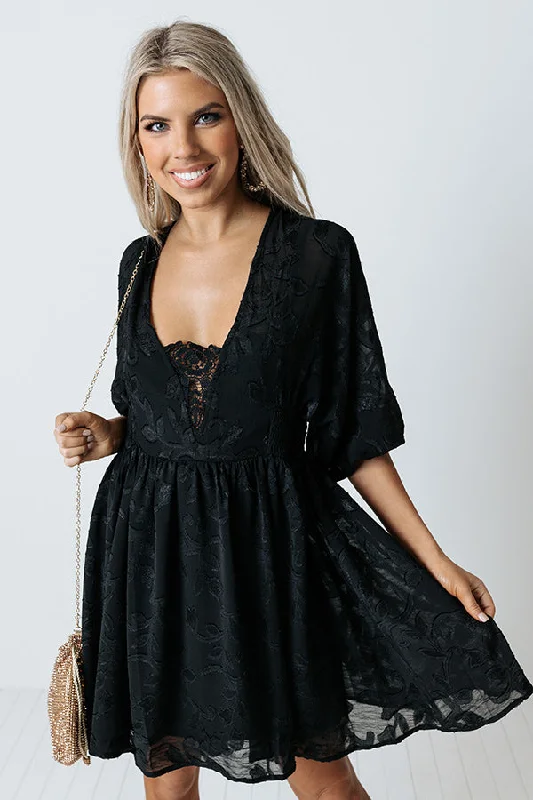 Mini dresses with high - low hems for a modern twist Confidence On Speed Dial Dress In Black Mini dresses with high - low hems for a modern twist Confidence On Speed Dial Dress In Black