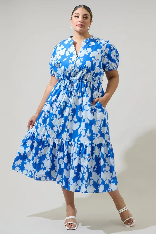 Midi dresses with pleated bodices for a classic and tailored look Grafton Floral Ticking Floral Waist Tie Midi Dress Curve Midi dresses with pleated bodices for a classic and tailored look Grafton Floral Ticking Floral Waist Tie Midi Dress Curve