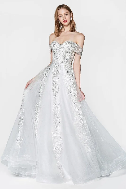 Tulle - over - satin wedding dresses for a soft look Cinderella Divine KC19070W Lace Bridal Long Wedding Gown Tulle - over - satin wedding dresses for a soft look Cinderella Divine KC19070W Lace Bridal Long Wedding Gown