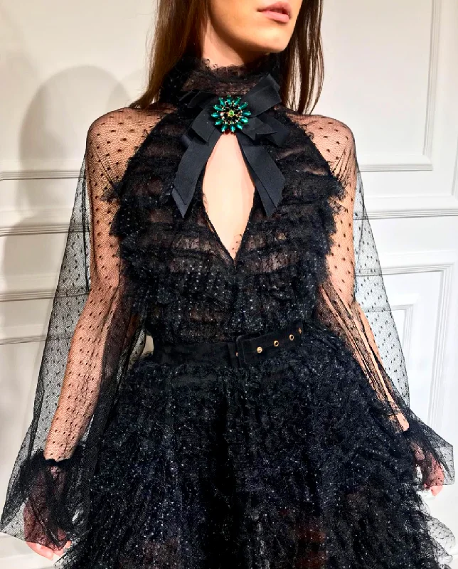 Mini dresses with empire waists for a flattering fit Contessa Cape Gown