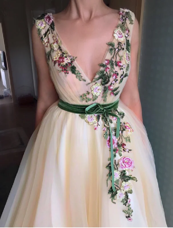Mini dresses with wrap - around styles Honey Flowers Gown