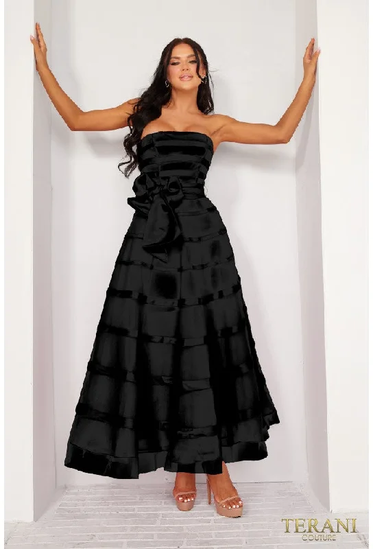 Maternity dress for a spring flower show Terani Couture 241P2044 A Line Prom Gown
