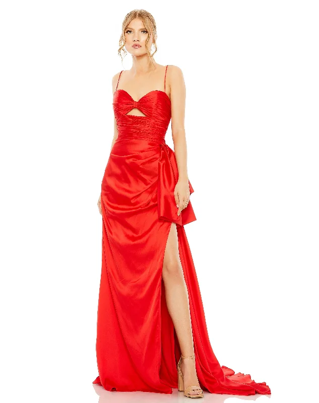 V - neck organza wedding dresses for a romantic touch Mac Duggal 68450 Prom Spaghetti Strap Long Gown V - neck organza wedding dresses for a romantic touch Mac Duggal 68450 Prom Spaghetti Strap Long Gown