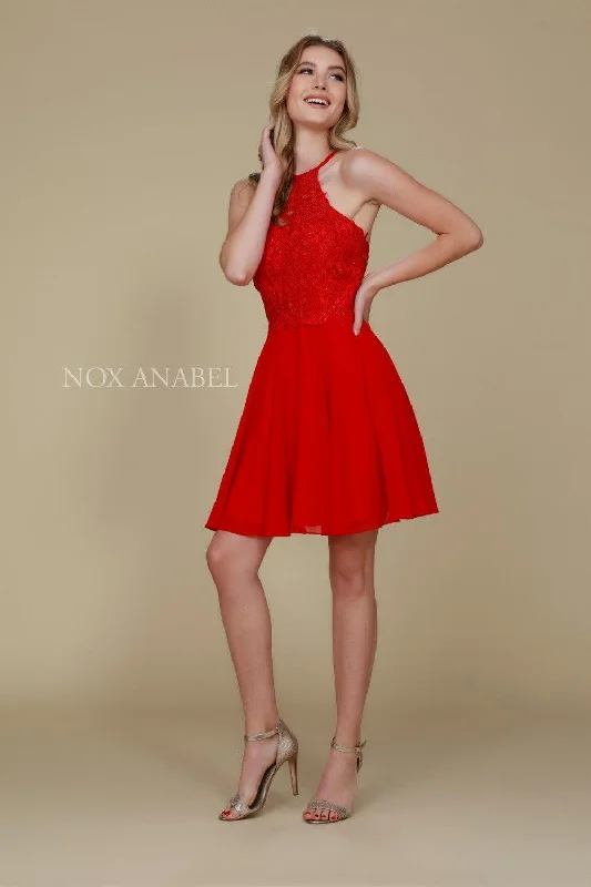 Boho - inspired wedding dresses with floral embroidery Short High Neck Embroidered Cocktail Dress Sale Boho - inspired wedding dresses with floral embroidery Short High Neck Embroidered Cocktail Dress Sale
