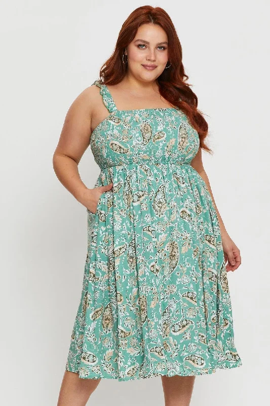 Midi dresses with ruffled bodices for a more pronounced feminine look Floral Print Midi Dress Square Neck Sleeveless Midi dresses with ruffled bodices for a more pronounced feminine look Floral Print Midi Dress Square Neck Sleeveless