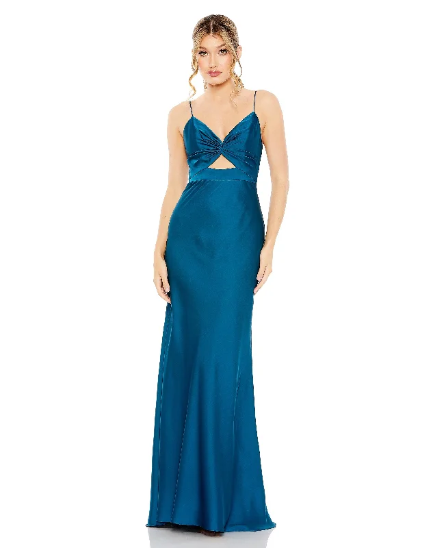 High - low hem wedding dresses for a trendy twist Mac Duggal 68347 Long Spaghetti Strap Prom Dress High - low hem wedding dresses for a trendy twist Mac Duggal 68347 Long Spaghetti Strap Prom Dress