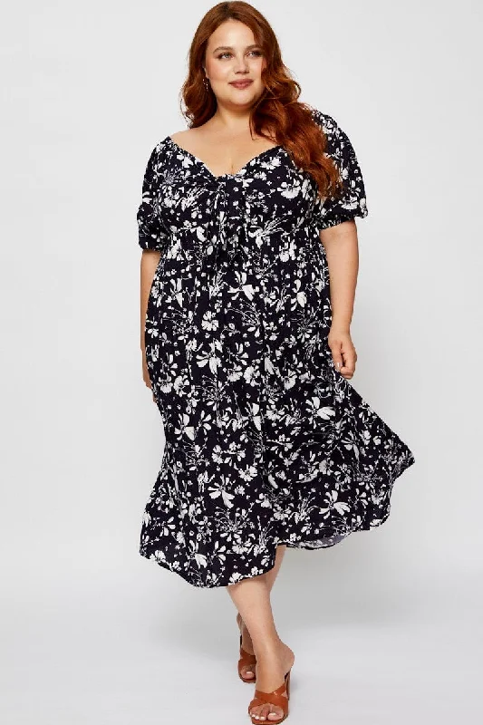 Midi dresses with polka dot prints for a playful summer outfit Floral Print Midi Dress V-neck Short Sleeve Midi dresses with polka dot prints for a playful summer outfit Floral Print Midi Dress V-neck Short Sleeve