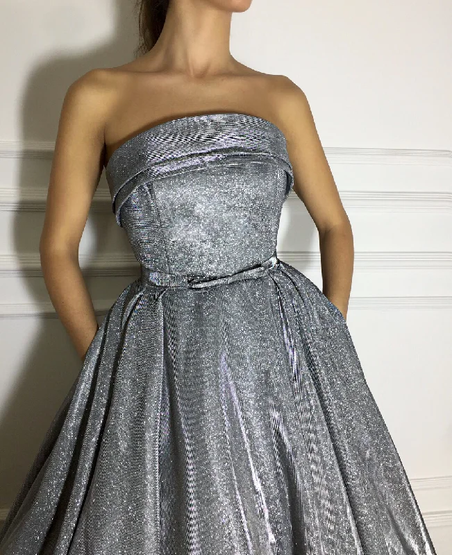 Polyester mini dresses for easy care Quiet Sentiments Gown