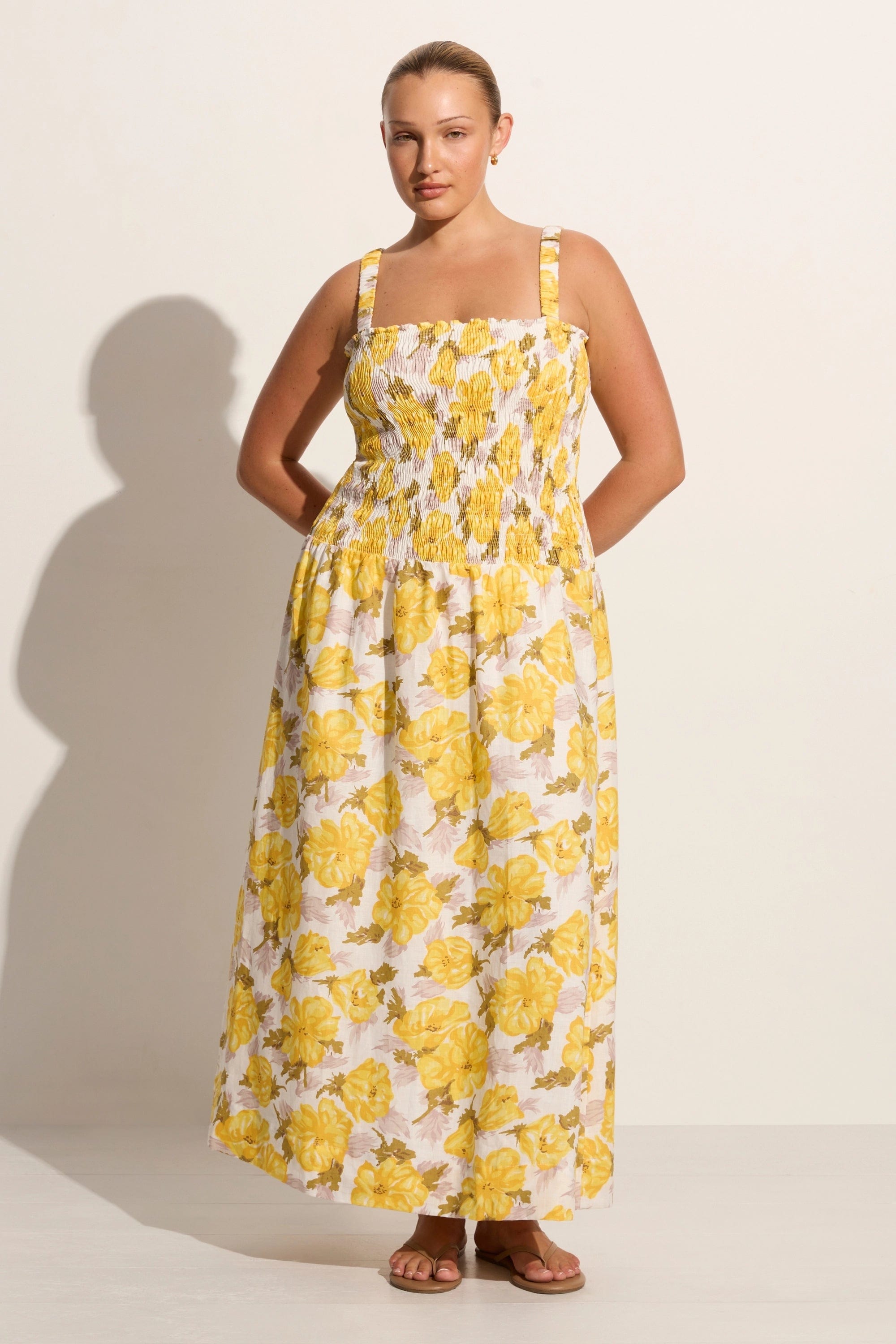 Midi dresses with pom - pom trims for a playful and festive look Messina Midi Dress Isadora Floral - Final Sale Midi dresses with pom - pom trims for a playful and festive look Messina Midi Dress Isadora Floral - Final Sale