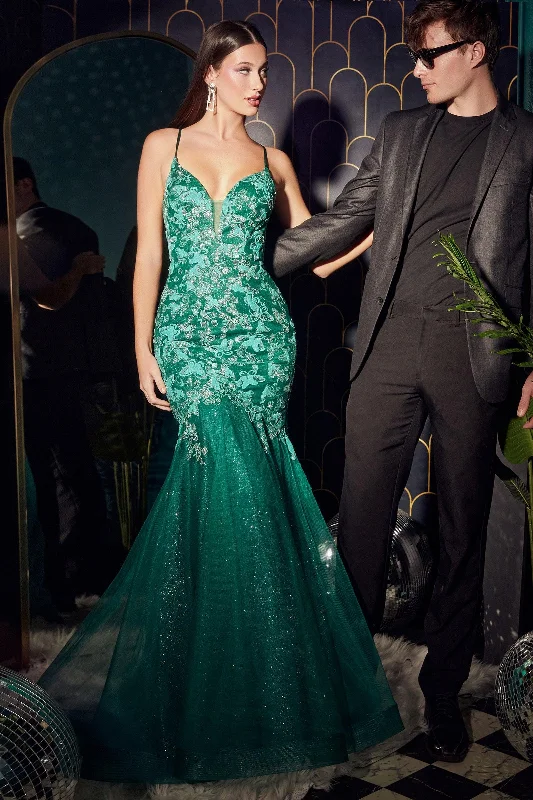 Boho - inspired wedding dresses with floral embroidery Cinderella Divine CB112 Mermaid Prom Dress Boho - inspired wedding dresses with floral embroidery Cinderella Divine CB112 Mermaid Prom Dress