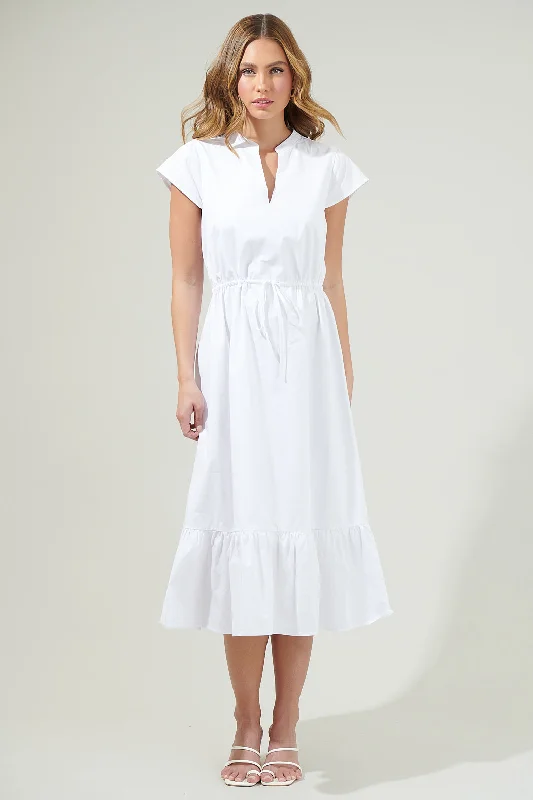 Plaid midi dresses for a fall - themed family gathering Willow Dust Split Neck Midi Dress