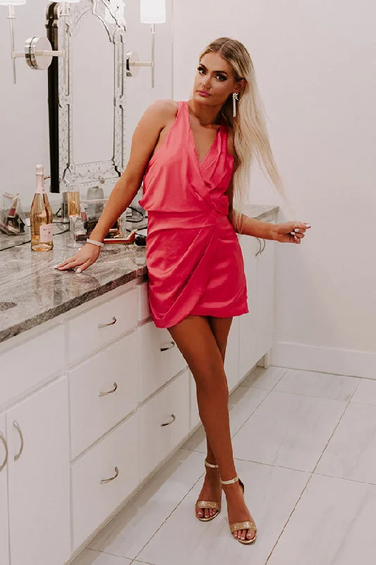 Mini dresses with tassel accents for a fun touch Shimmer In Your Eyes Dress In Pink