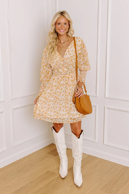 Mini dresses with pleated skirts for a classic look Sweet And Sunny Floral Dress